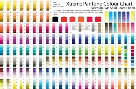 pantone connect color chart